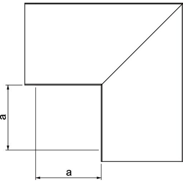 LKM F60150FS Flat angle with cover 60x150mm image 2