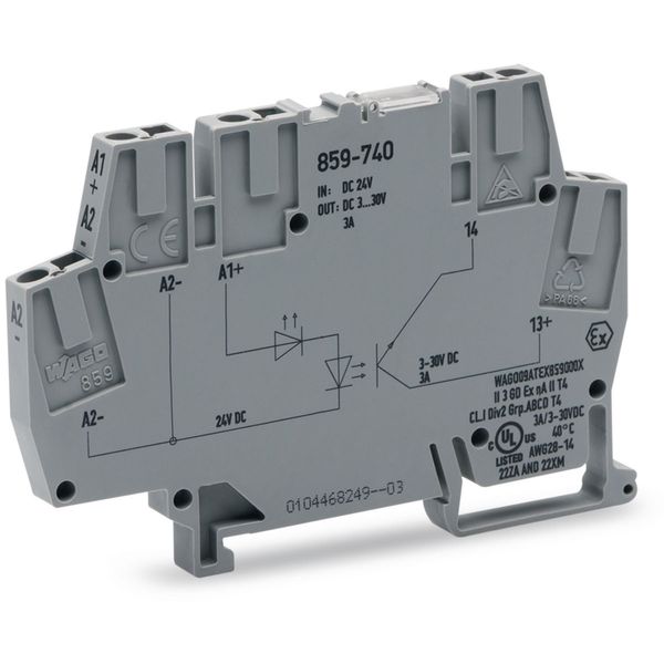 859-740 Optocoupler module; Nominal input voltage: 24 VDC; Output voltage range: 3 … 30 VDC image 2