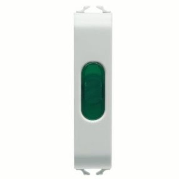 SINGLE INDICATOR LAMP - GREEN - 1/2 MODULE - SATIN WHITE - CHORUSMART image 1