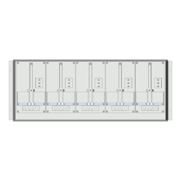 Meter box insert 1-row, 5 meter boards / 9 Modul heights image 1