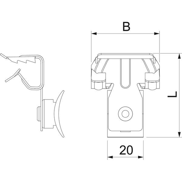 BCCT 8-14 L240 Beam clamp with wire strip 240mm 8-14mm image 2