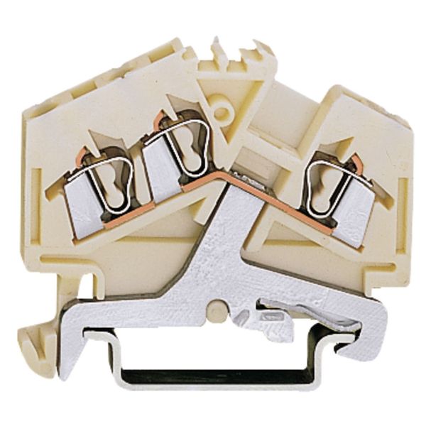 3-conductor shield terminal block 2.5 mm² center marking white image 1