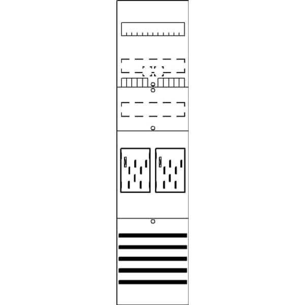 BF17F11 Meter panel, Field width: 1, Rows: 0, 1050 mm x 250 mm x 160 mm, IP2XC image 20