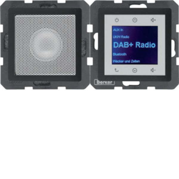 Radio Touch with Loudspeaker DAB+, Bluetooth Q.x anthracite velvety image 1