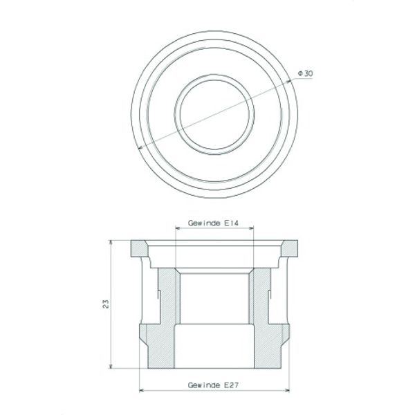 Reducing insert E27-E14 for junction boxes of mast lightings image 2