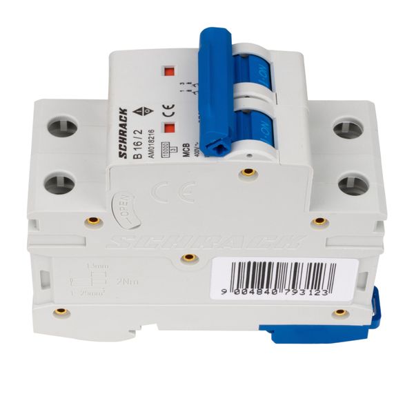 Miniature Circuit Breaker (MCB) AMPARO 10kA, B 16A, 2-pole image 3