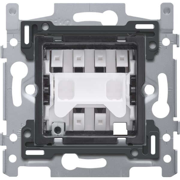 Base for a two-pole switch, 10 AX/250 Vac, plug-in terminals, screw fi image 2