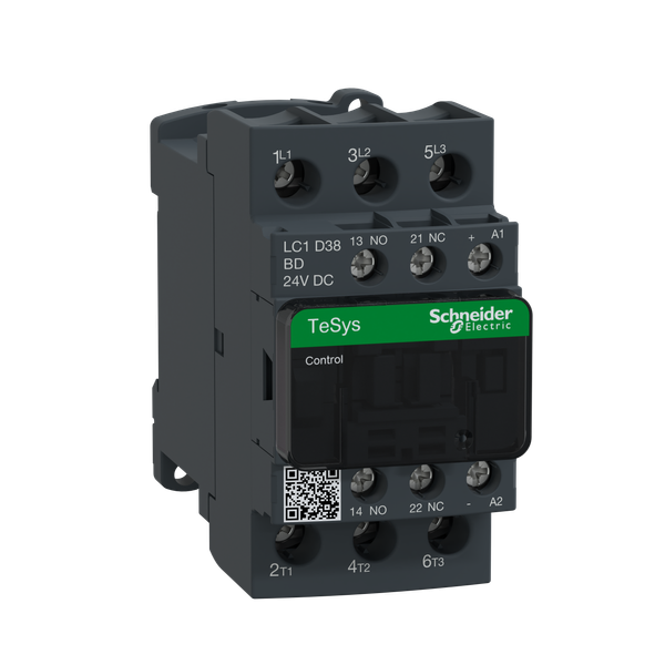 TeSys Deca contactor , 3P(3 NO) , AC-3/AC-3e , = 440V, 38 A , 24V DC standard coil image 6