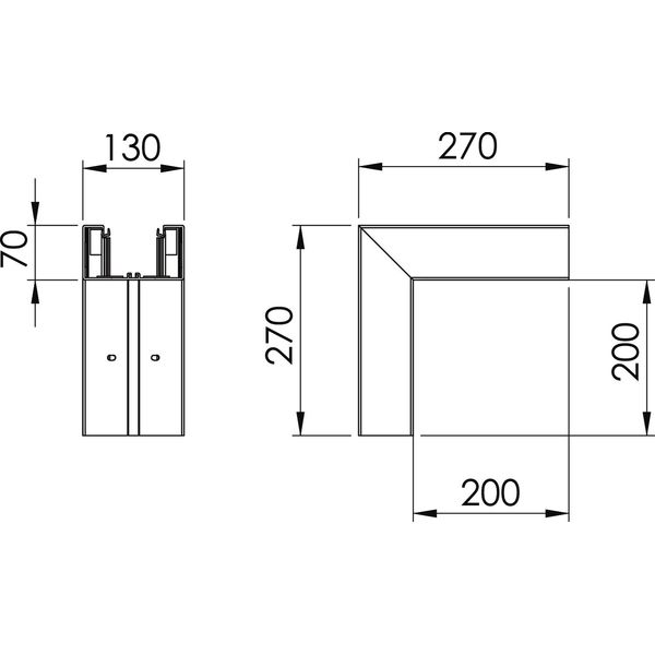 GK-A70130LGR External corner  70x130mm image 2