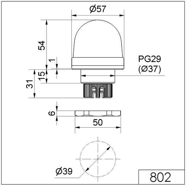 Flashing Beacon EM 230VAC YE image 3