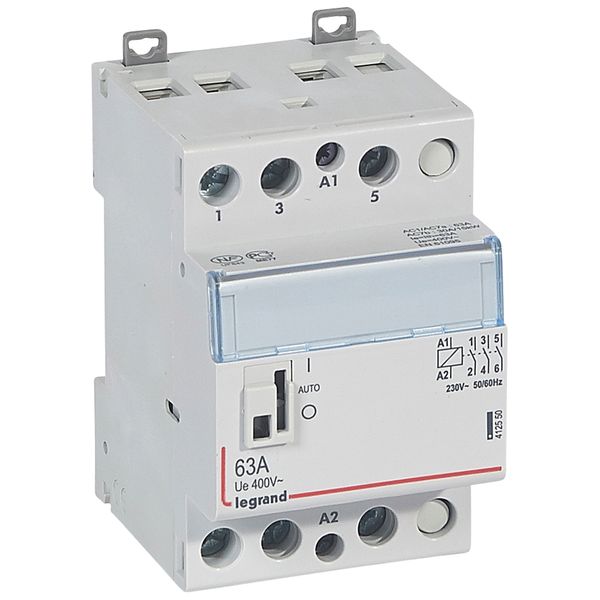 Power contactor CX³ - with 230 V~ coll and handle - 3P - 400 V~ - 63 A image 1