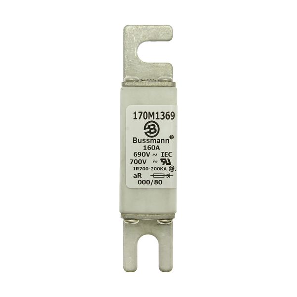 Fuse-link, high speed, 160 A, AC 690 V, DIN 000, 21 x 40 x 100 mm, aR, DIN, IEC, single indicator image 14