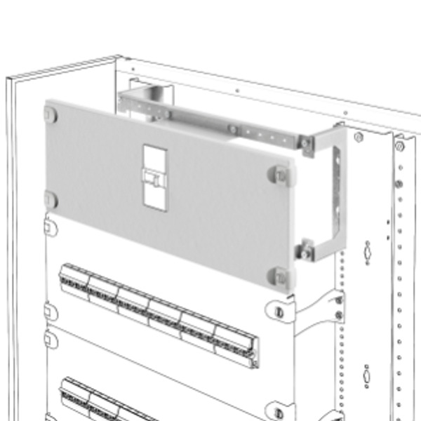 INSTALLATION KIT FOR MCCB'S ON PLATE - VERTICAL - FIXED VERSION - MSX/E160-250 - 850X300MM image 1