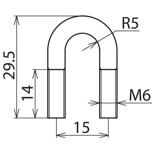 Cable clamp 35 mm² M6 Stainless steel 1,4301 - AISI 304 image 2