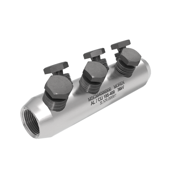 MSCM400 Al/Cu 185-400mm² 36kV 6xBrass screw SB cable connector image 1