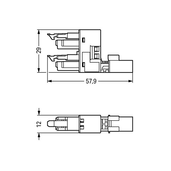 h-distribution connector 2-pole Cod. A white image 4