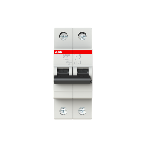 SH202L-C16 Miniature Circuit Breaker - 2P - C - 16 A image 1