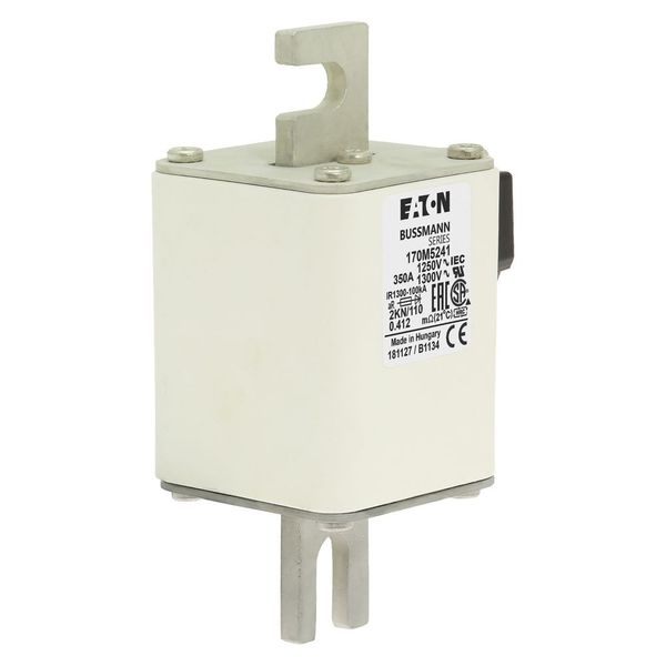 Fuse-link, high speed, 350 A, AC 1250 V, size 2, 61 x 77 x 138 mm, aR, DIN, IEC, single indicator image 9