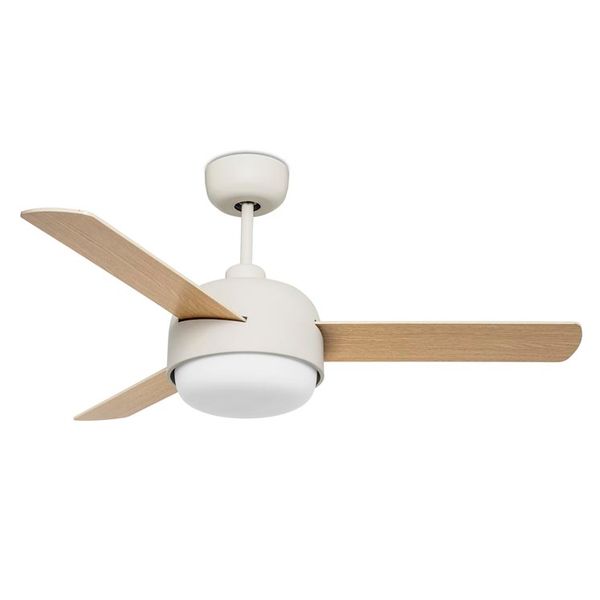 Fan IP20 Klar E27 40W Off white Wood image 1