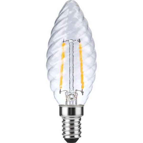 LED E14 Fila Twisted Candle C35x100 230V 120Lm 2W 922 AC Clear Dim image 2