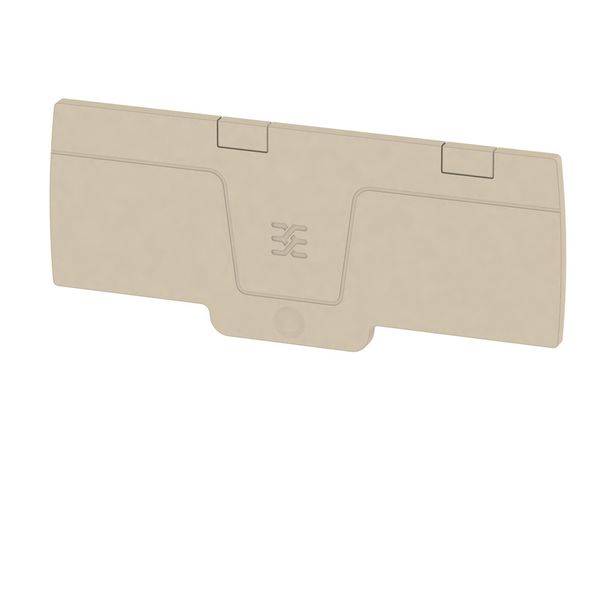 End plate (terminals), 94.7 mm x 2.4 mm, dark beige image 1