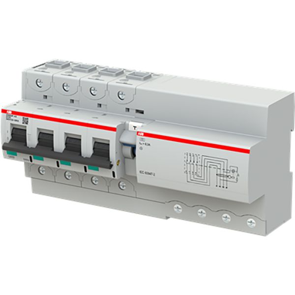 Residual current breaker RCBO DS800 range 50kA, 4P, curve D, 125A, 300 image 1