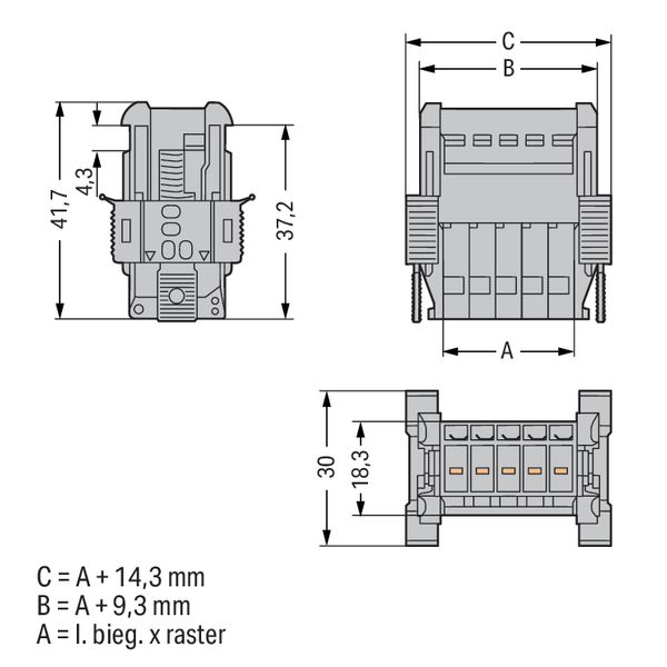 1-conductor male connector CAGE CLAMP® 4 mm² gray image 6