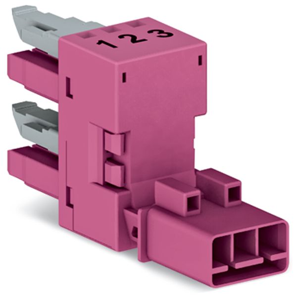 h-distribution connector 3-pole Cod. B pink image 3