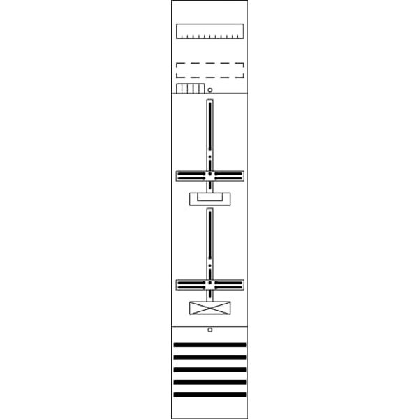 DF19A1XXB Meter panel, Field width: 1, Rows: 0, 1350 mm x 250 mm x 160 mm, IP2XC image 17