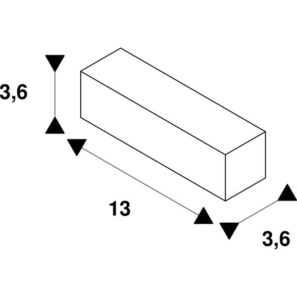 EUTRAC middle feed-in for 3-phase track, black image 2