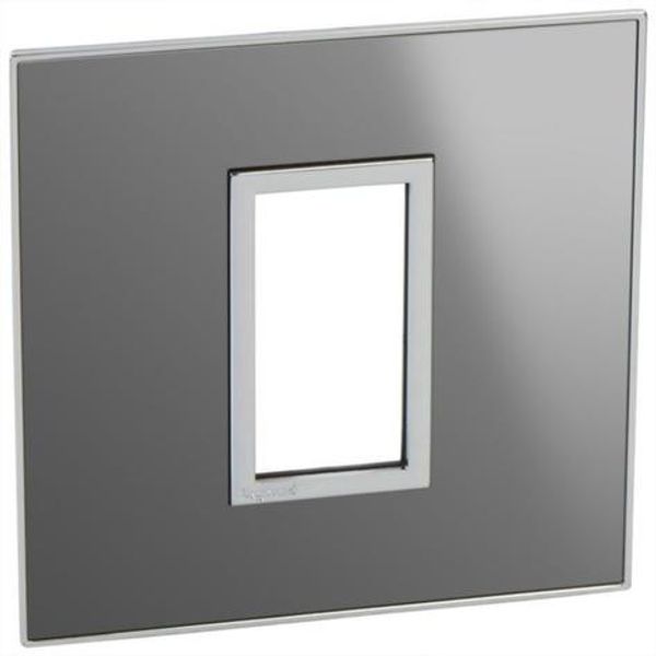 French and German standard plate square version 1 module - reflective stainless steel image 1