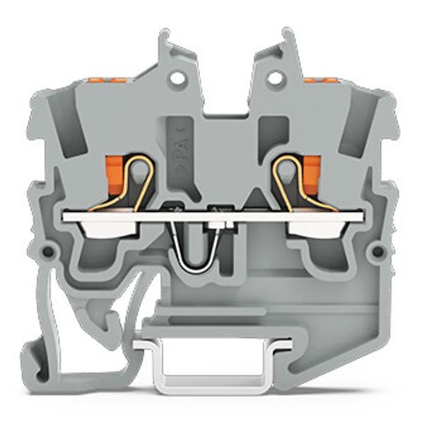 2250-1201 2-conductor miniature through terminal block; with push-button; 1 mm² image 2