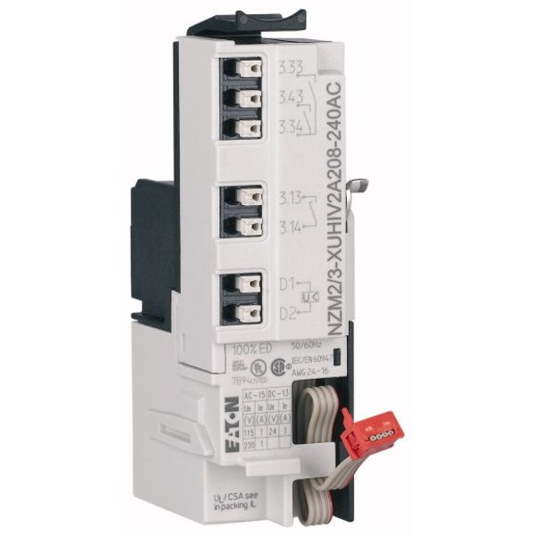 Undervoltage release for NZM2/3, configurable relays, 2NO, 1 early-make auxiliary contact, 1NO, 24DC, Push-in terminals image 2