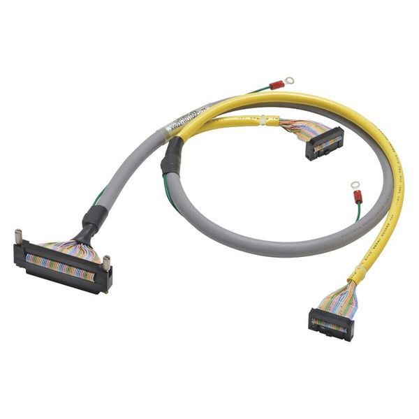 I/O connection cable, with shield connection, FCN40 to 2 x MIL20 for G XW2Z8020G image 1