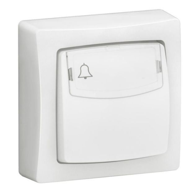 Single button push button with label holder Complete surface-mounted switchgear - White image 2