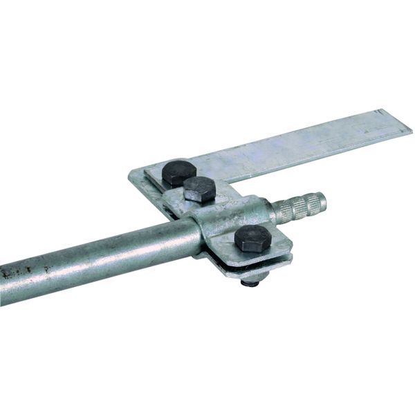 Earth rod connect. bracket St/tZn D 20mm w. connect. screw M10x20mm f. image 1