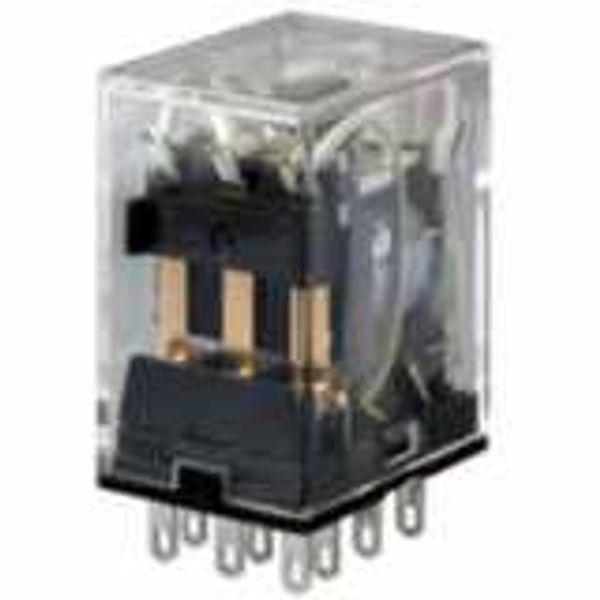 Relay, plug-in, 11-pin, 3PDT, 5 A, mech & LED indicators, label facili image 3