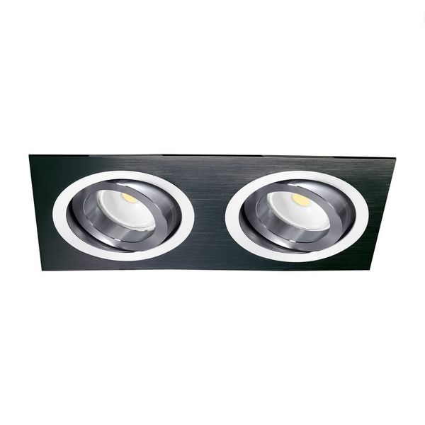 Helium Double Recessed Light Black image 1