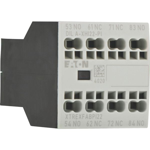 Auxiliary contact module, 4 pole, Ith= 16 A, 2 N/O, 2 NC, Front fixing, Push in terminals, DILA, DILM7 - DILM38 image 10