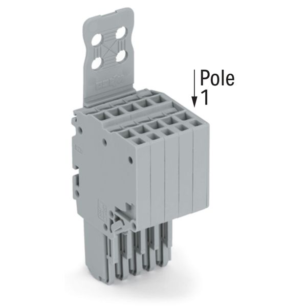 2-conductor female connector Push-in CAGE CLAMP® 1.5 mm² gray image 2