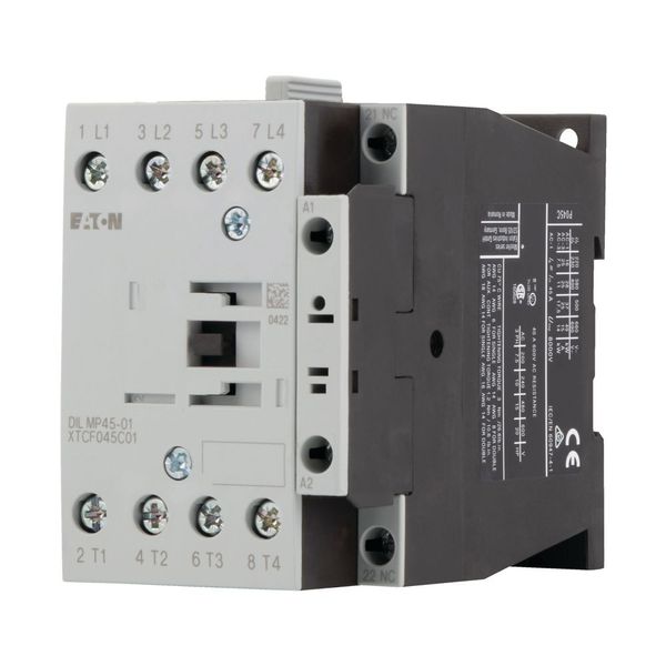 Contactor, 4 pole, 45 A, 1 NC, 110 V 50 Hz, 120 V 60 Hz, AC operation image 6