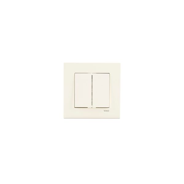 Karre Beige (Quick Connection) Two Gang Switch image 1