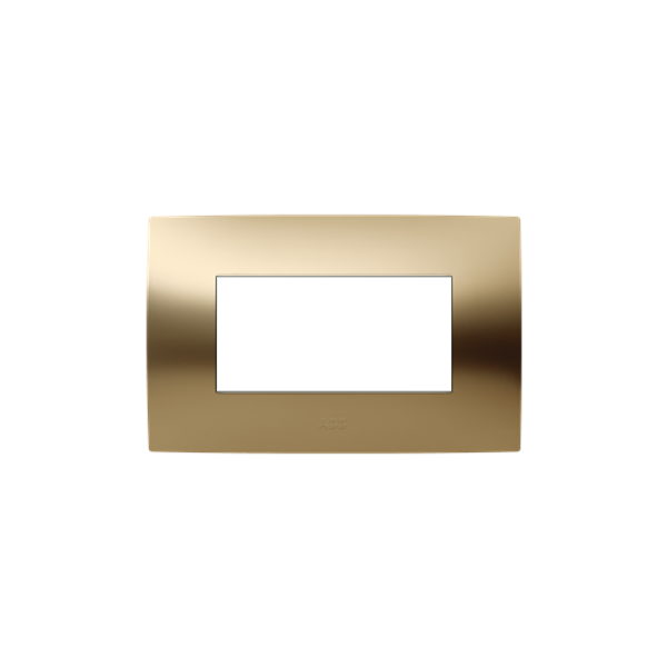 frame, 4 modules, GOLD satin finish 4gang Gold - Chiara image 1