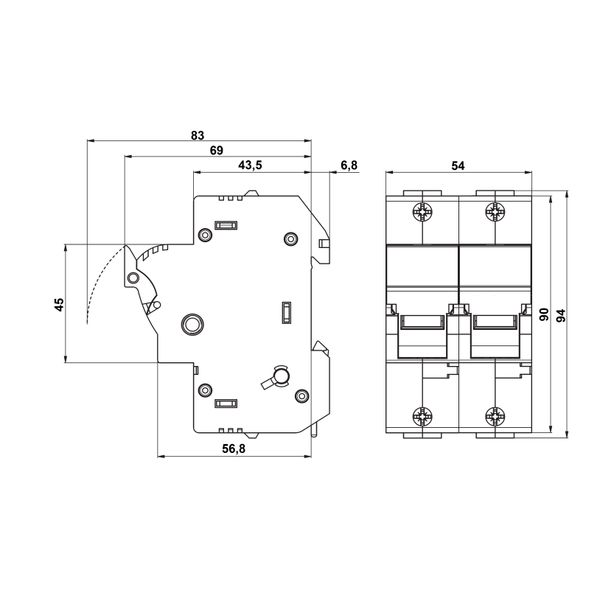 Fuse Carrier 2-pole, 50A, 14x51 image 4