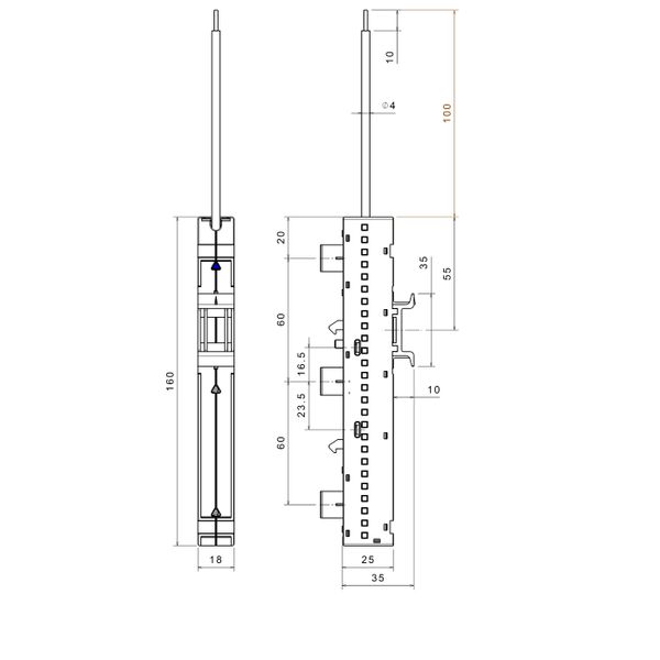 Adapter 16A, CrossBoard©, with conductors 2,5 mmý, phase L3 image 3