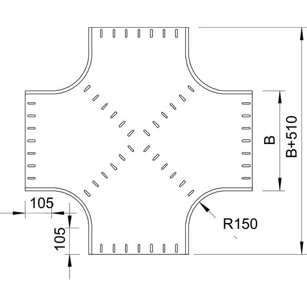 RK 150 FT Cross over horizontal, round type 110x500 image 2