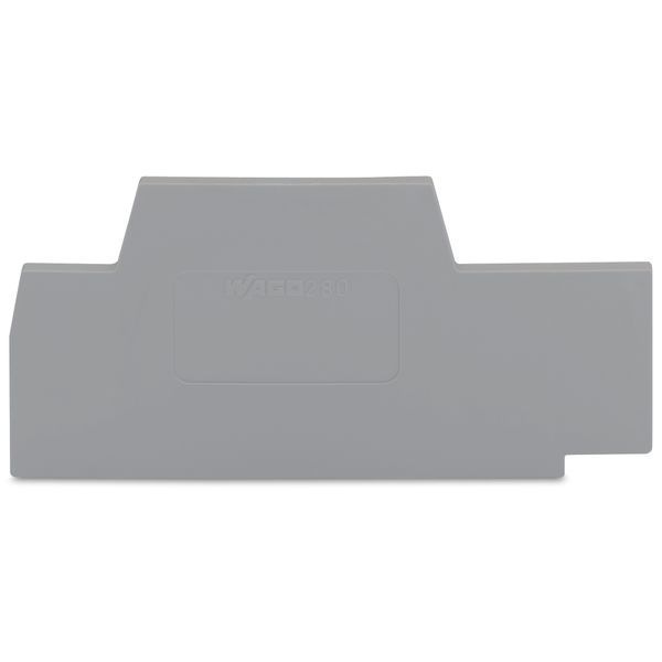 End and intermediate plate 2.5 mm thick gray image 1