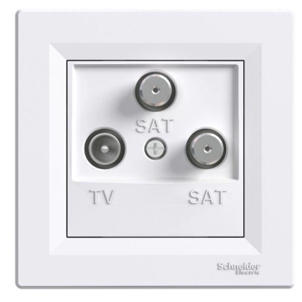 Asfora, TV-SAT-SAT ending socket, 1dB, white image 2