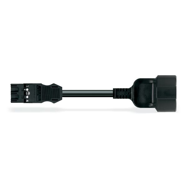 pre-assembled adapter cable Eca Plug/SCHUKO coupler black image 1