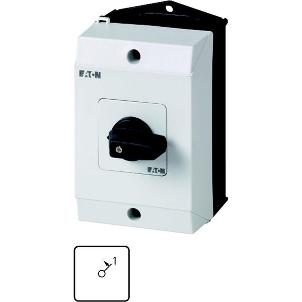 On switches, T0, 20 A, surface mounting, 2 contact unit(s), Contacts: 3, Spring-return in position 1, 45 °, momentary, With spring-return from 1, I image 2